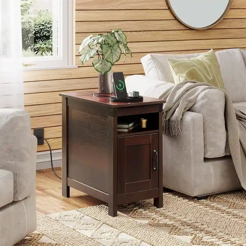 Table d'appoint avec station de recharge