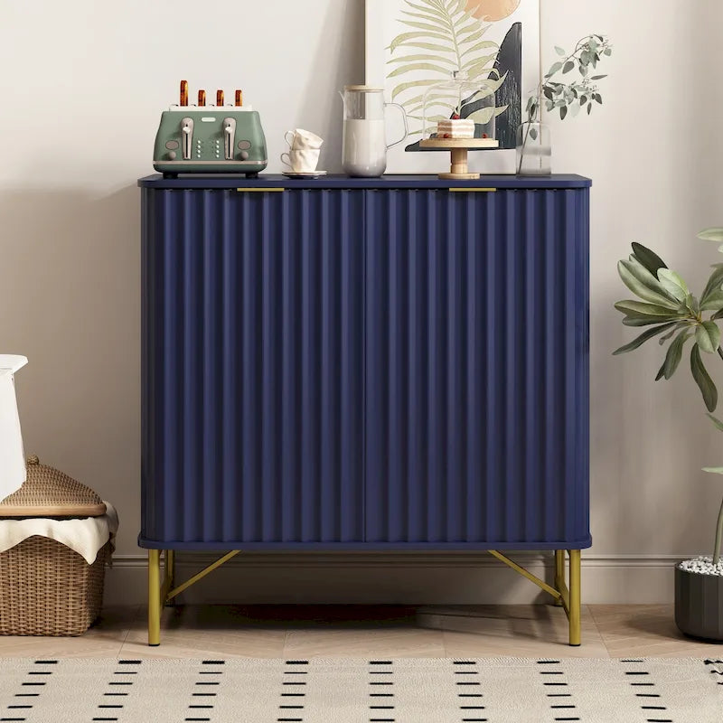 Buffet d'appoint moderne à 2 portes en MDF