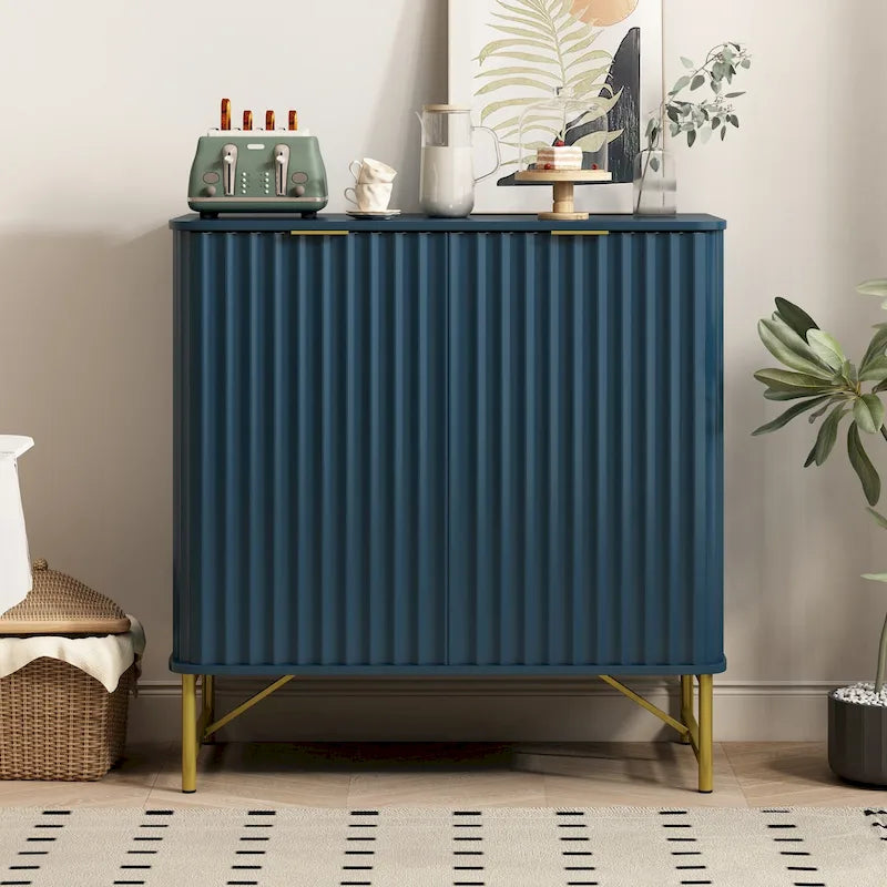 Buffet d'appoint moderne à 2 portes en MDF
