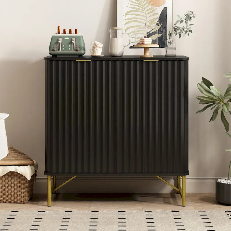 Buffet d'appoint moderne à 2 portes en MDF