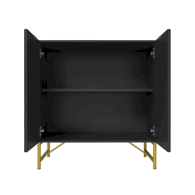 Buffet d'appoint moderne à 2 portes en MDF