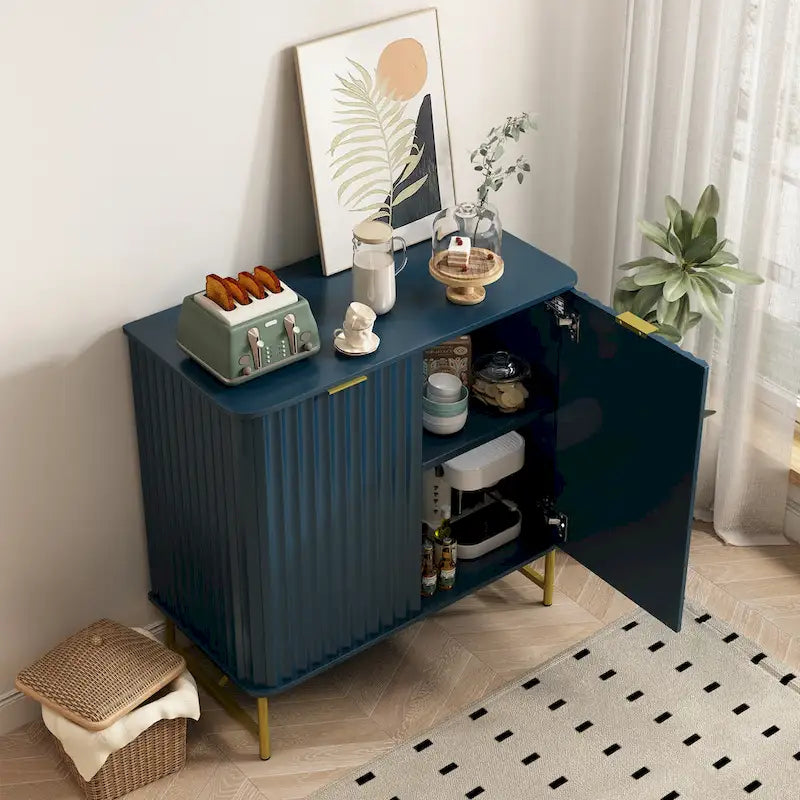 Buffet d'appoint moderne à 2 portes en MDF