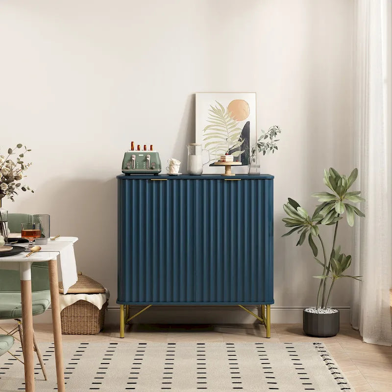 Buffet d'appoint moderne à 2 portes en MDF