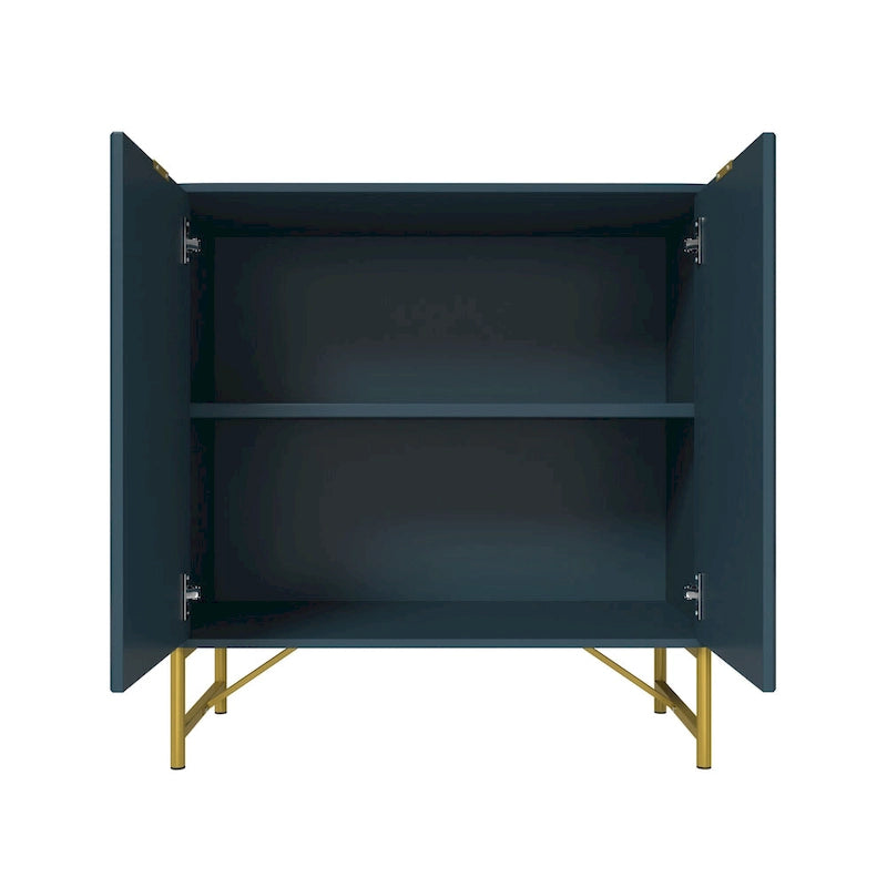Buffet d'appoint moderne à 2 portes en MDF