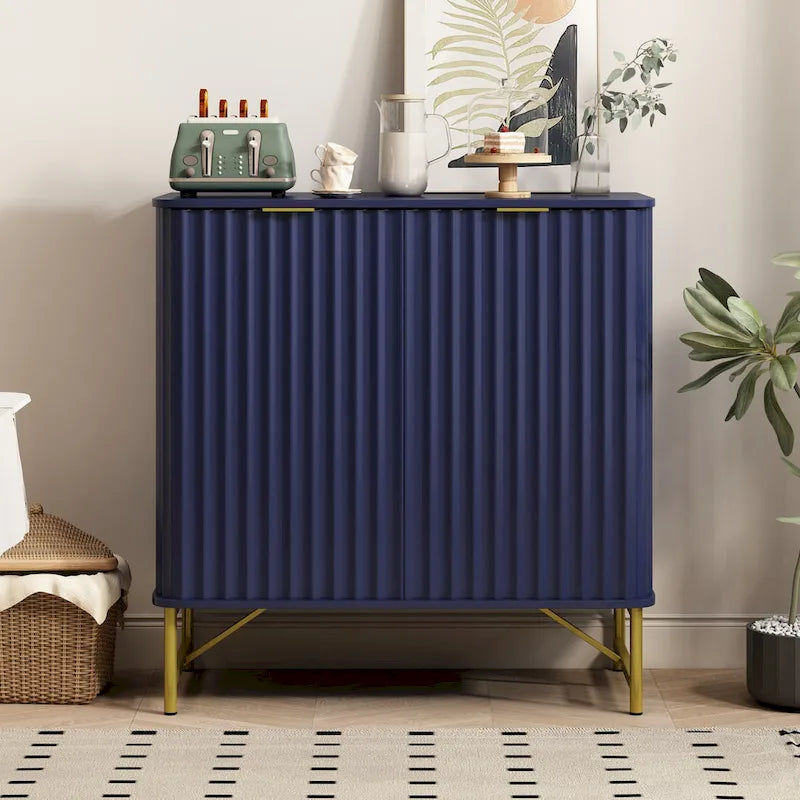 Buffet d'appoint moderne à 2 portes en MDF
