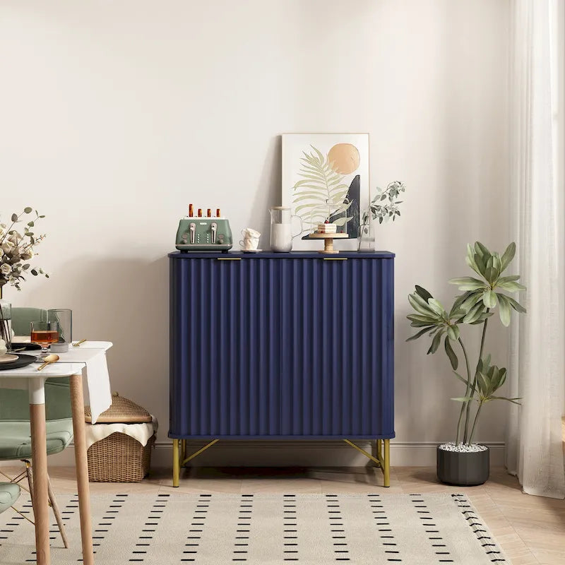 Buffet d'appoint moderne à 2 portes en MDF