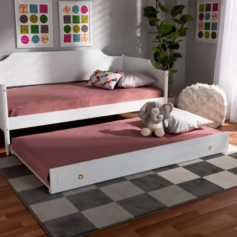 Lit gigogne de ferme classique traditionnel, taille double (gigogne seulement)