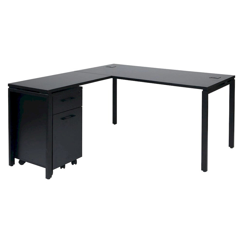 Bureau d'angle en métal pour ordinateur
