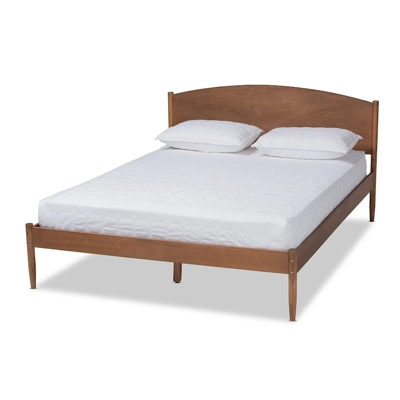 Lit plateforme en bois massif de style moderne