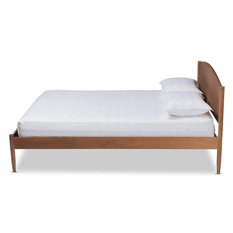 Lit plateforme en bois massif de style moderne