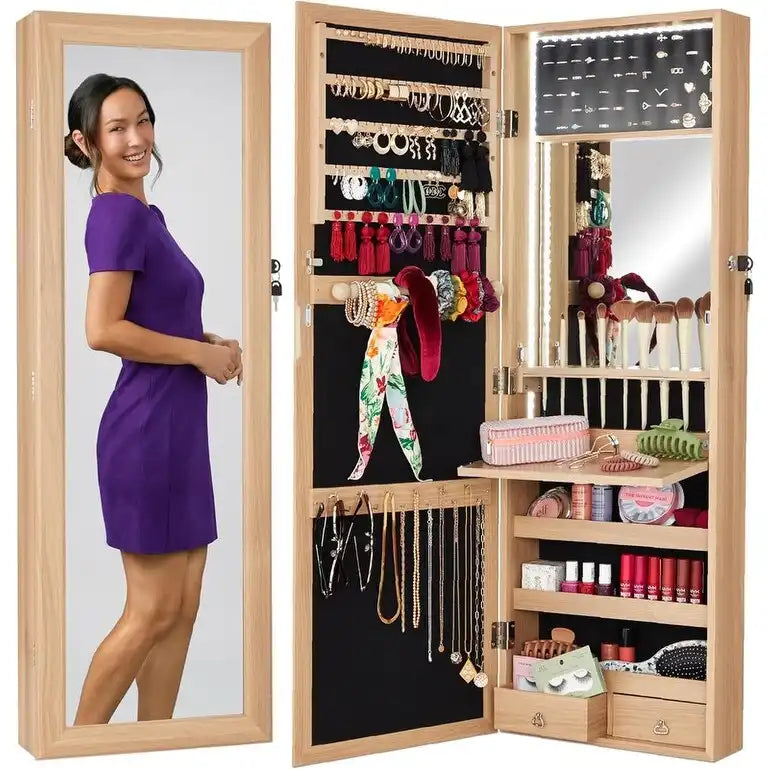 Armoire à bijoux miroir LED