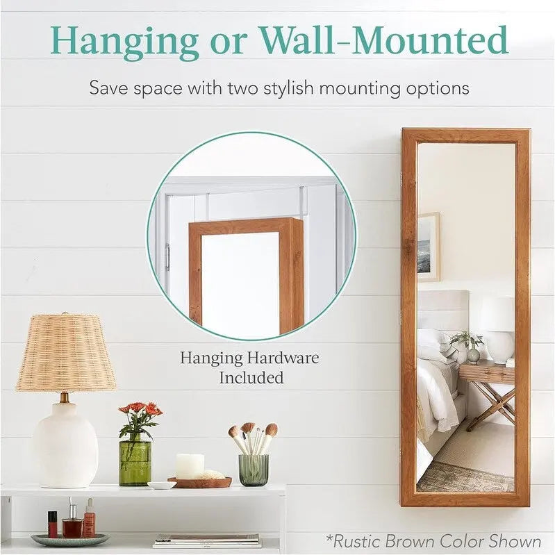 Armoire à bijoux miroir LED