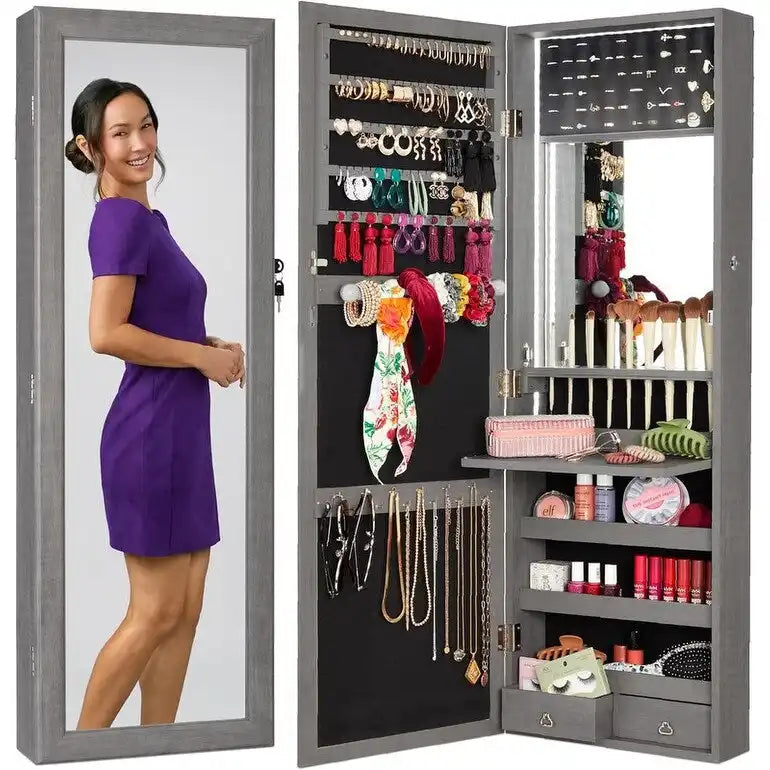 Armoire à bijoux miroir LED