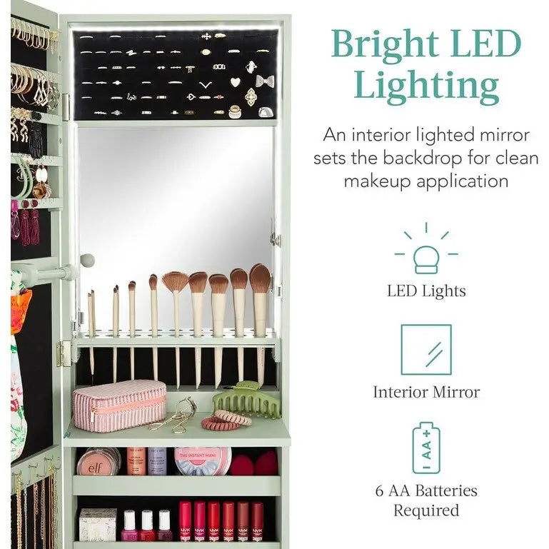 Armoire à bijoux miroir LED