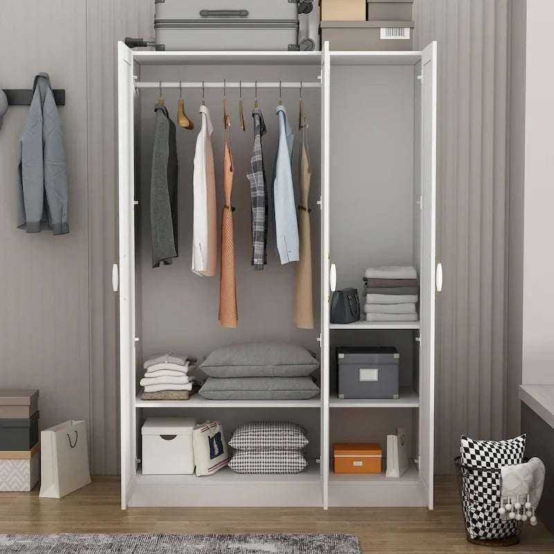 47.2W Armoire de penderie contemporaine et moderne autoportante
