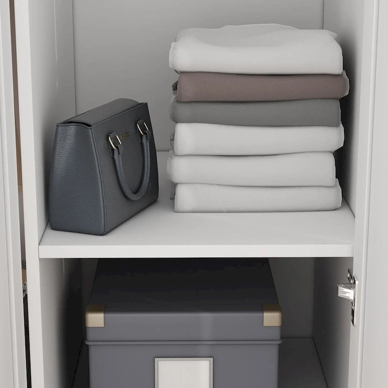47.2W Armoire de penderie contemporaine et moderne autoportante