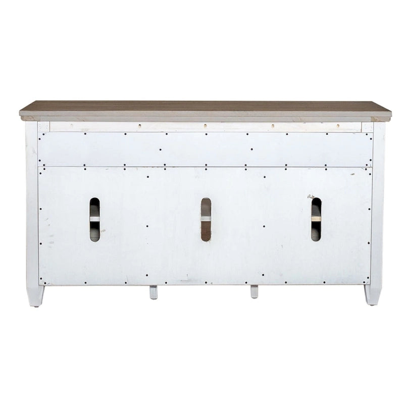 Meuble TV en carreaux de tabac blanc antique