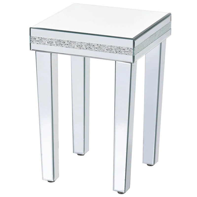 Tables basses miroirs modernes en verre (lot de 3)