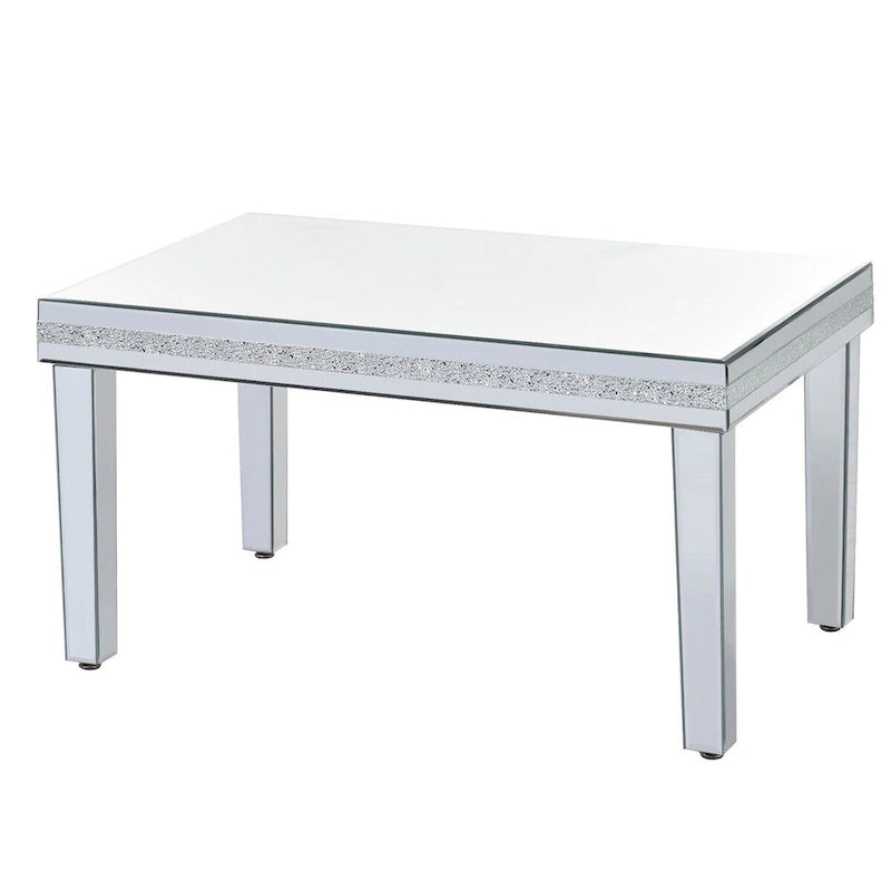 Tables basses miroirs modernes en verre (lot de 3)