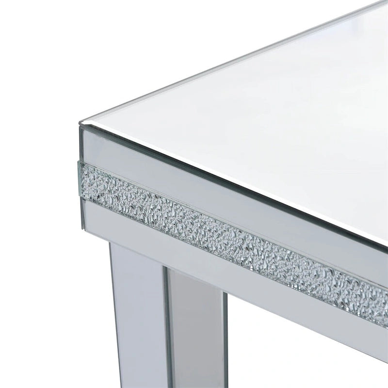 Tables basses miroirs modernes en verre (lot de 3)