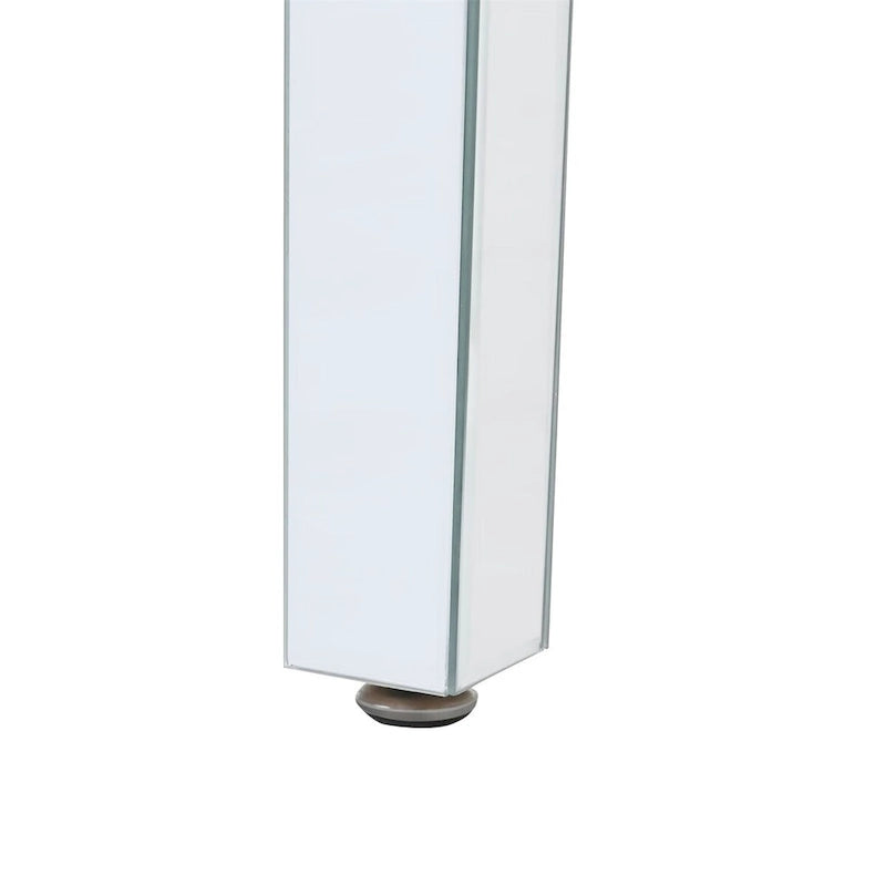 Tables basses miroirs modernes en verre (lot de 3)