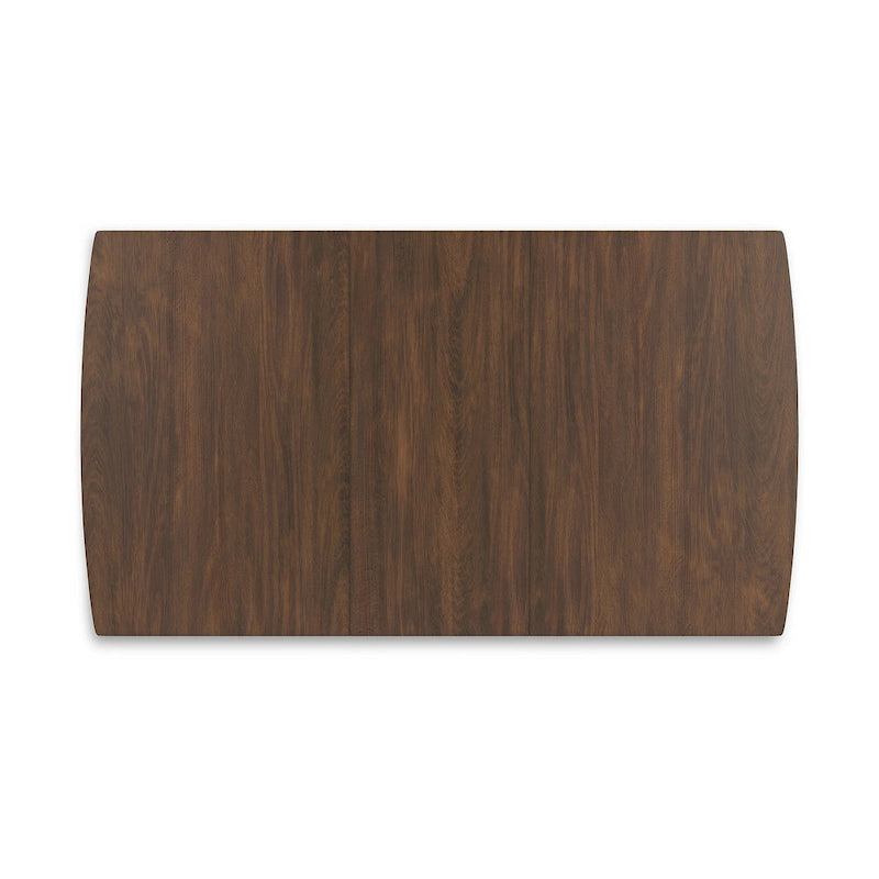 Table à manger télescopique rectangulaire marron en forme de papillon