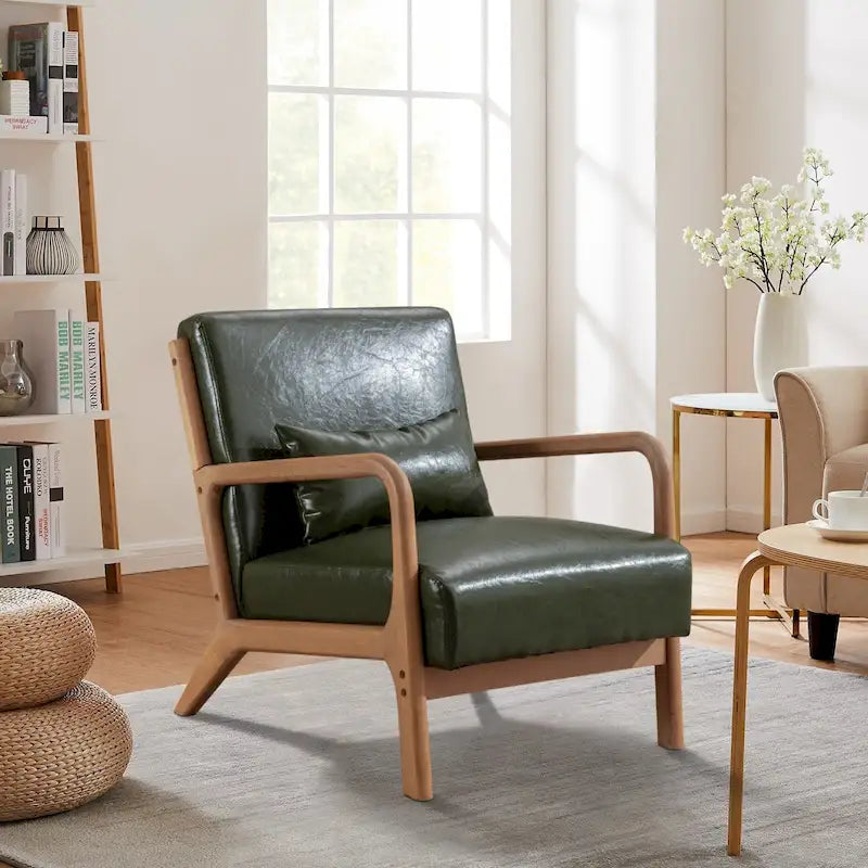 Fauteuil d'appoint moderne en bois massif