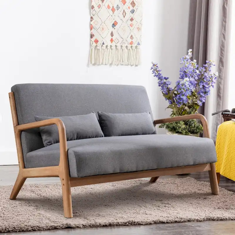 Fauteuil d'appoint moderne en bois massif