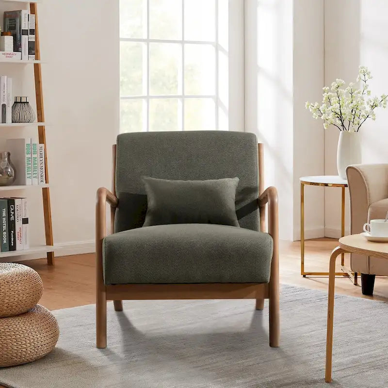 Fauteuil d'appoint moderne en bois massif