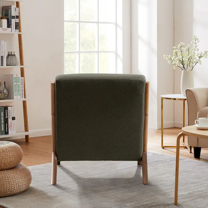 Fauteuil d'appoint moderne en bois massif