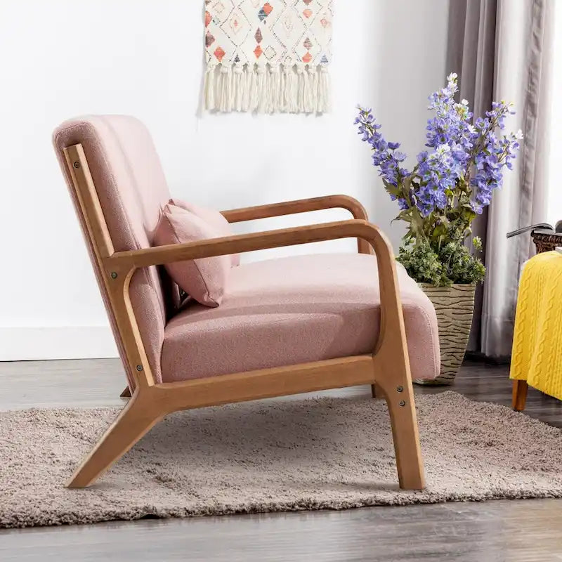 Fauteuil d'appoint moderne en bois massif