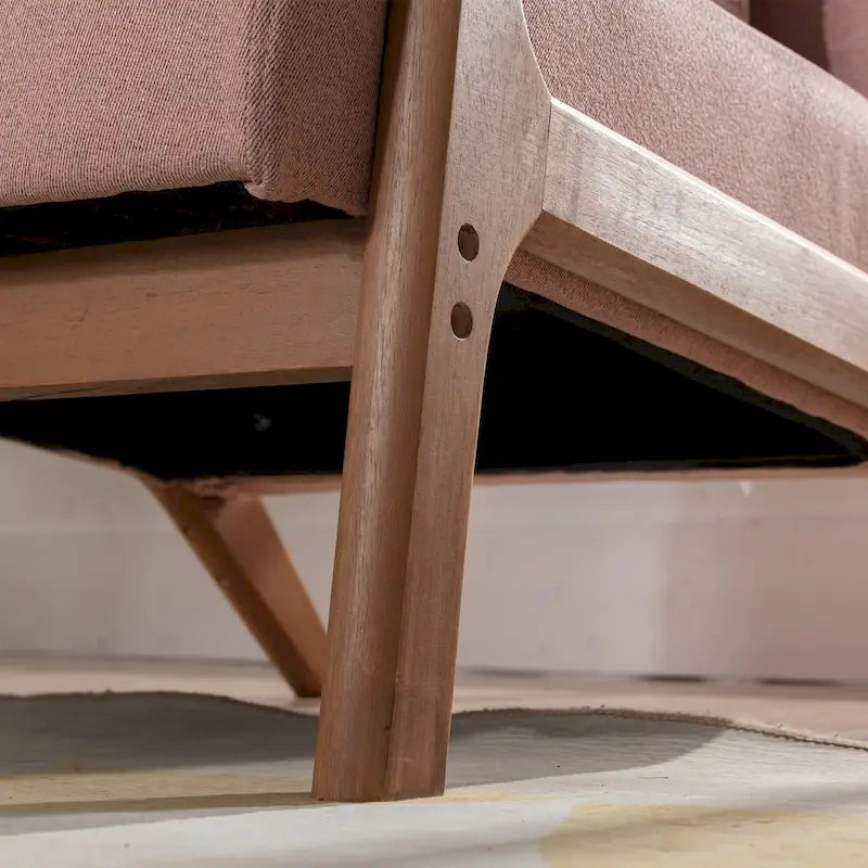 Fauteuil d'appoint moderne en bois massif