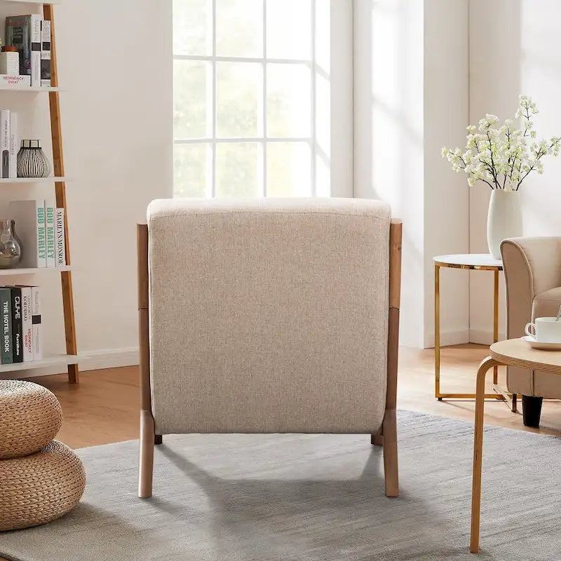Fauteuil d'appoint moderne en bois massif