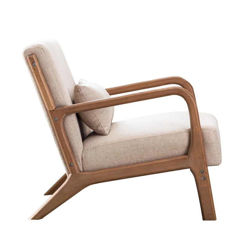 Fauteuil d'appoint moderne en bois massif