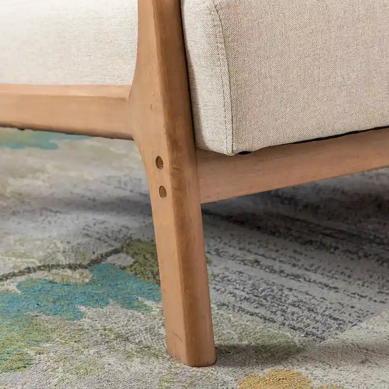 Fauteuil d'appoint moderne en bois massif