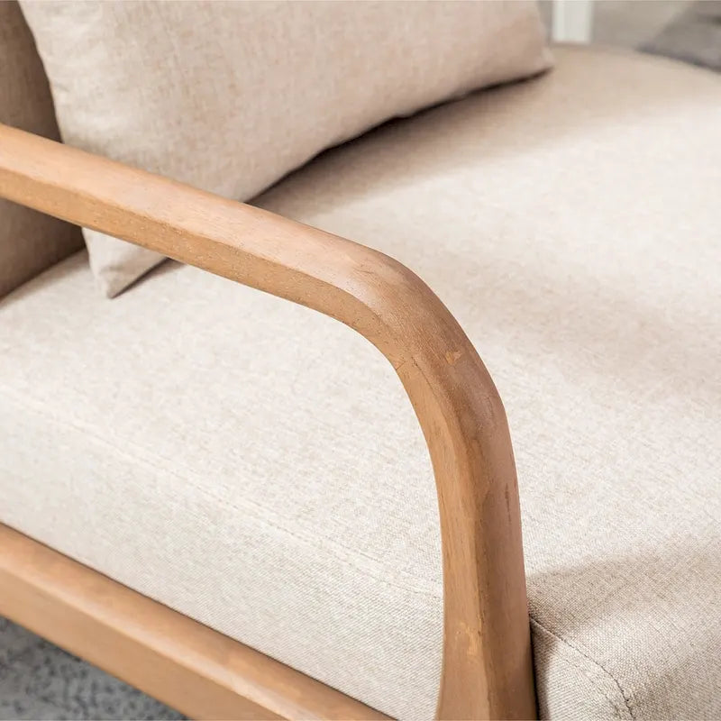 Fauteuil d'appoint moderne en bois massif