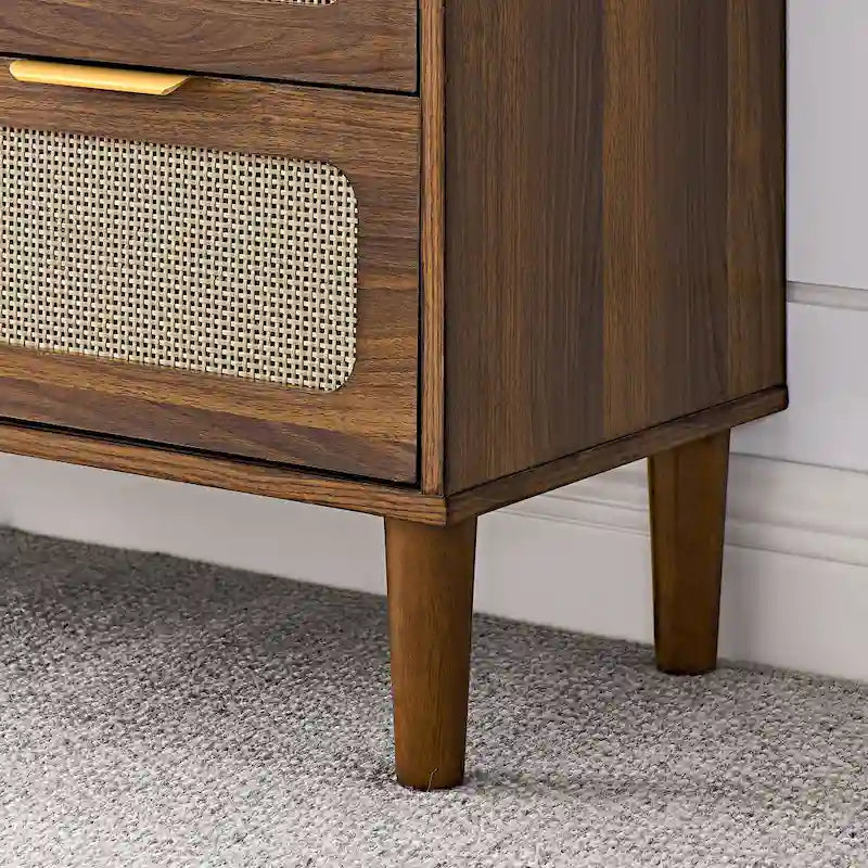 Meuble de rangement en bois style ferme, Coiffeuse moderne en rotin
