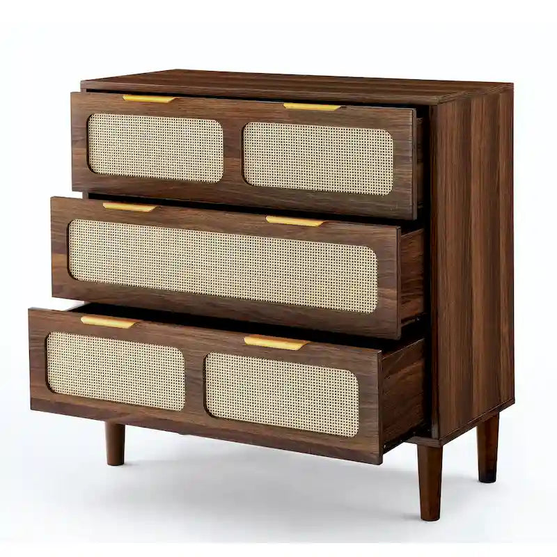 Meuble de rangement en bois style ferme, Coiffeuse moderne en rotin