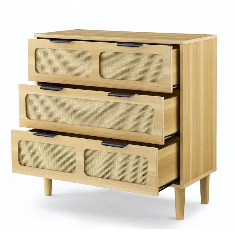 Meuble de rangement en bois style ferme, Coiffeuse moderne en rotin
