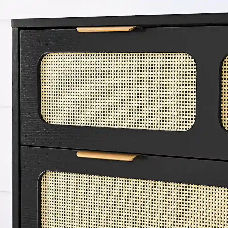 Meuble de rangement en bois style ferme, Coiffeuse moderne en rotin