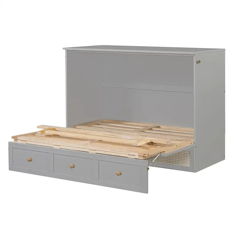 Lit escamotable grand format avec de grands tiroirs