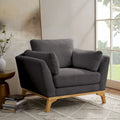 Fauteuil d'appoint moderne avec accoudoirs évasés