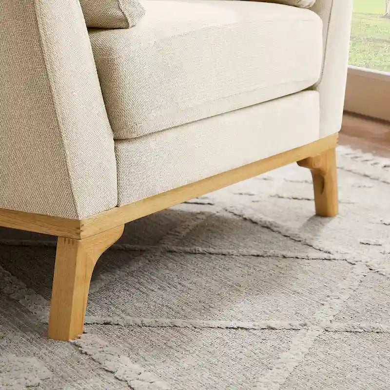 Fauteuil d'appoint moderne avec accoudoirs évasés