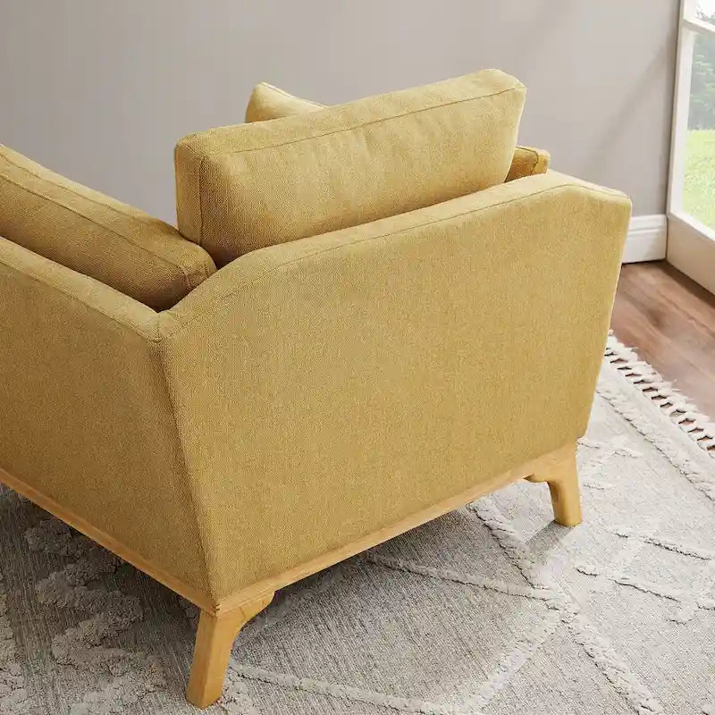 Fauteuil d'appoint moderne avec accoudoirs évasés