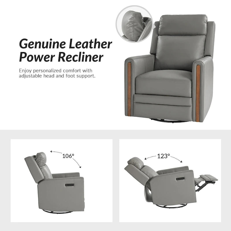 Fauteuil inclinable électrique berçant et pivotant