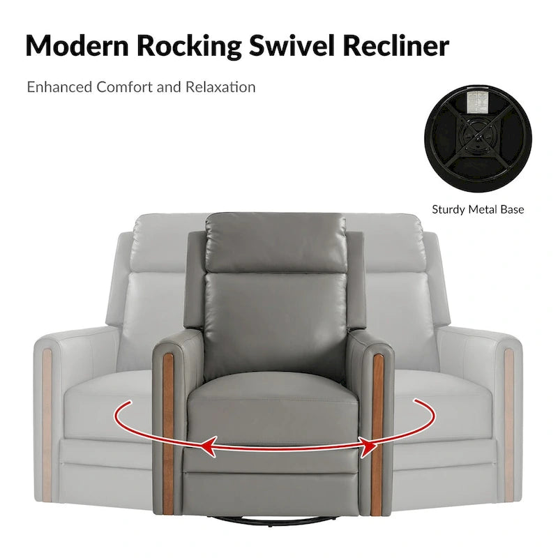 Fauteuil inclinable électrique berçant et pivotant