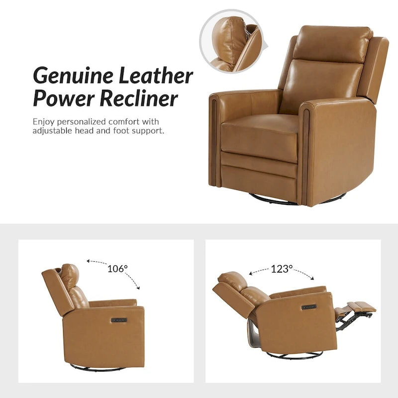 Fauteuil inclinable électrique berçant et pivotant