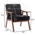 Chaise Moderne du Milieu du Siècle, Chaise de Salon à Cadre en Bois Massif