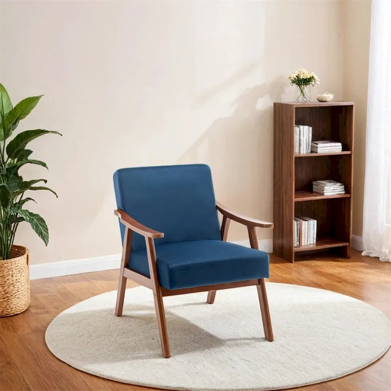 Chaise Moderne du Milieu du Siècle, Chaise de Salon à Cadre en Bois Massif