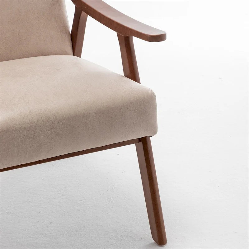 Chaise Moderne du Milieu du Siècle, Chaise de Salon à Cadre en Bois Massif